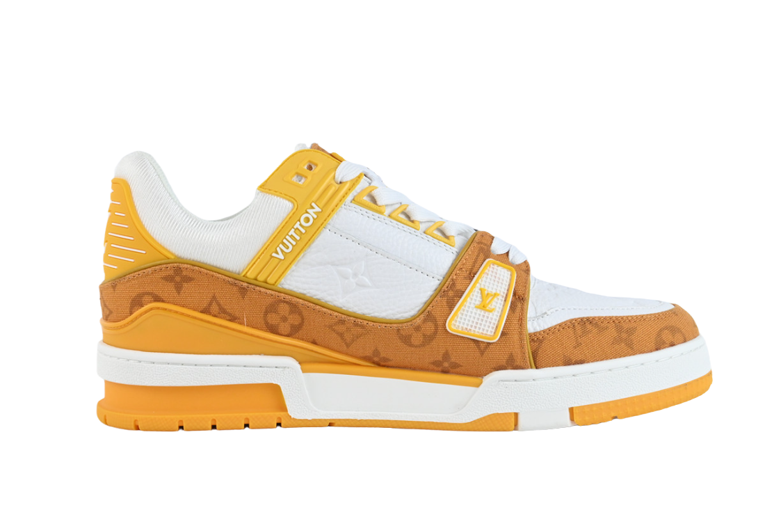 LV Trainer Yellow Monogram Denim White - Sneakerz Club UK