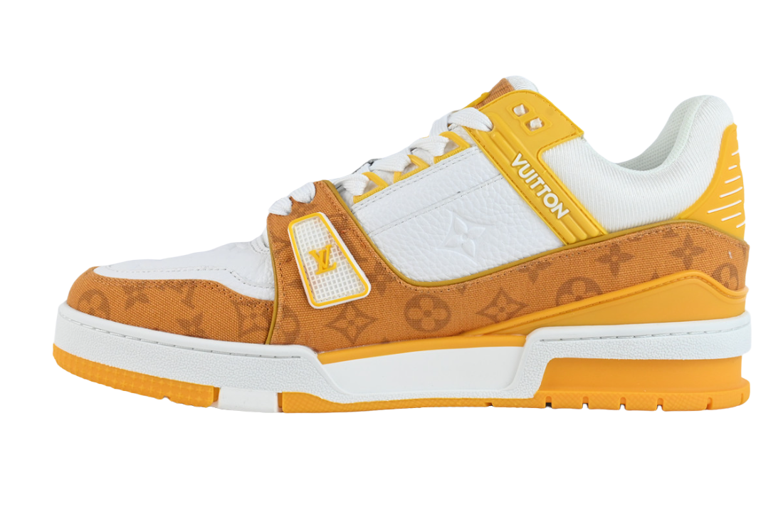 LV Trainer Yellow Monogram Denim White - Sneakerz Club UK