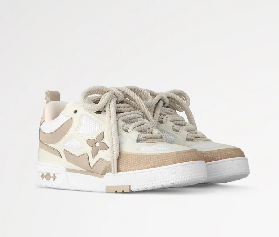 LV SKATE 'BEIGE' TRAINERS