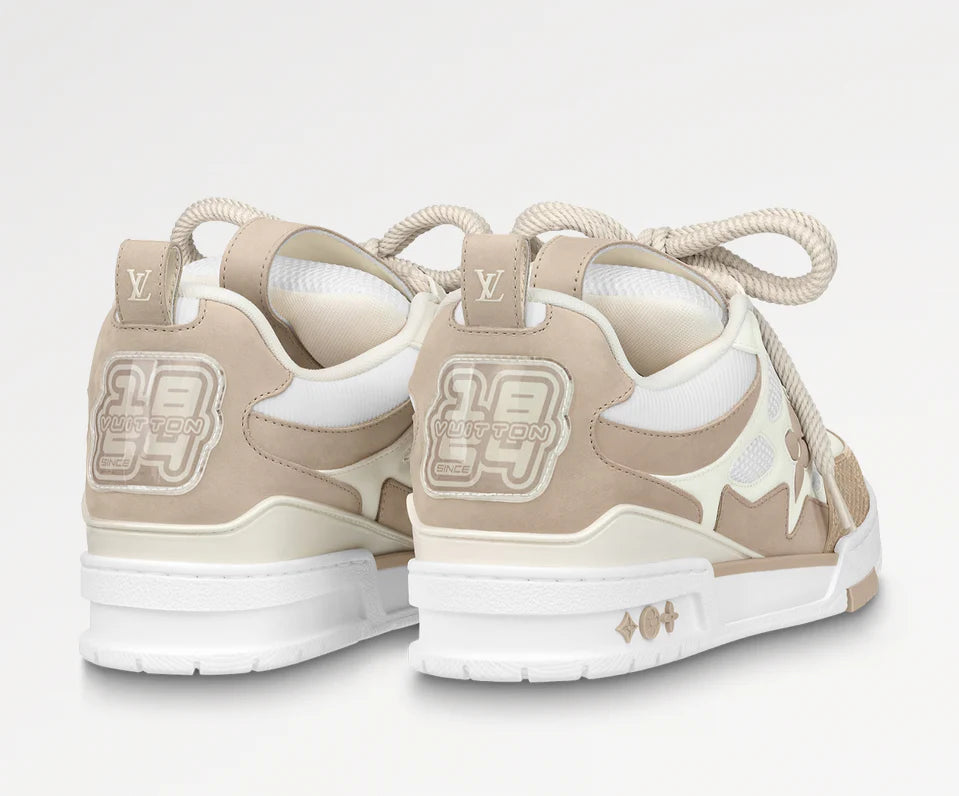 LV SKATE 'BEIGE' TRAINERS
