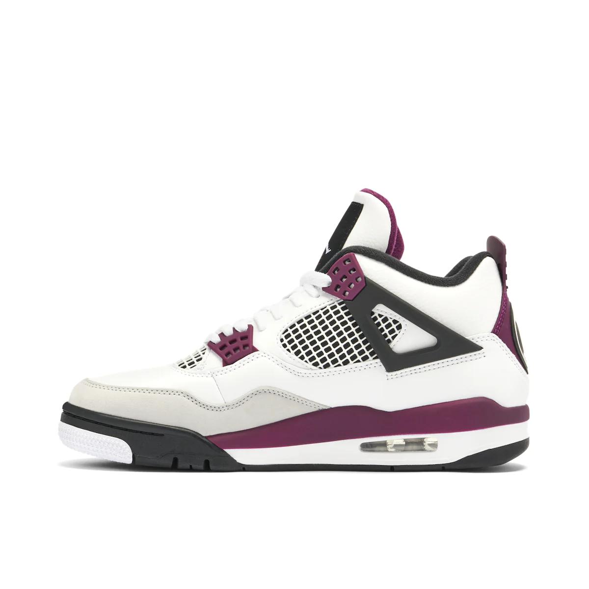 AIR JORDAN 4 X PSG WHITE NEUTRAL GREY BORDEAUX - Sneakerz Club UK