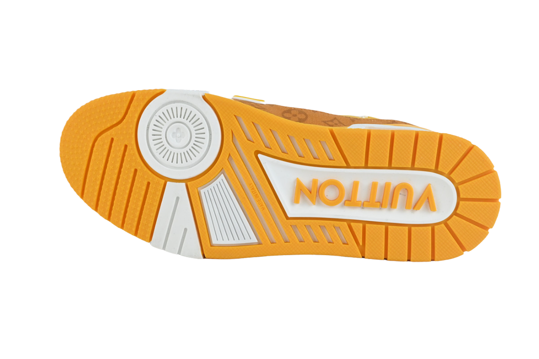 LV Trainer Yellow Monogram Denim White - Sneakerz Club UK