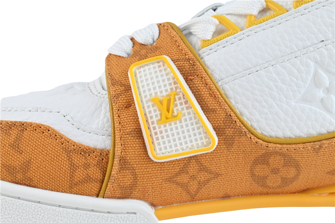 LV Trainer Yellow Monogram Denim White - Sneakerz Club UK