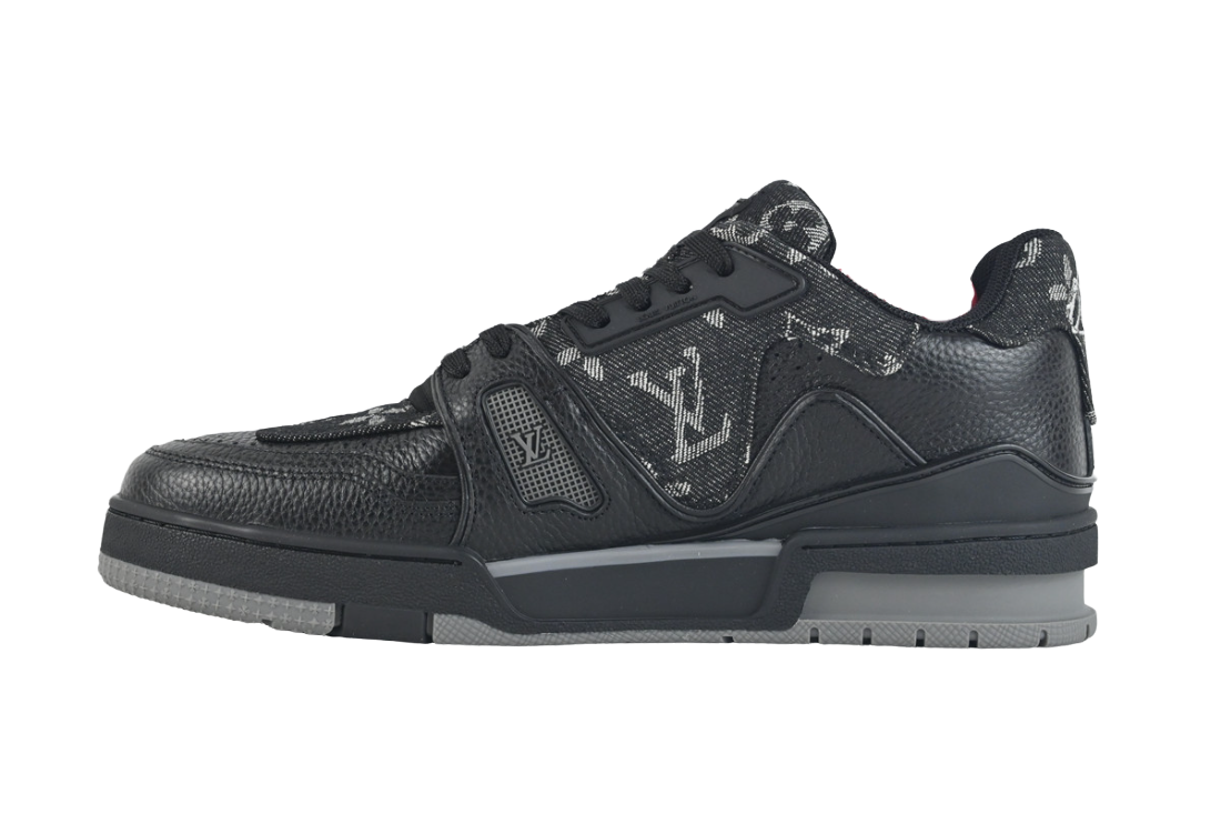 LV Trainer Black Denim - Sneakerz Club UK