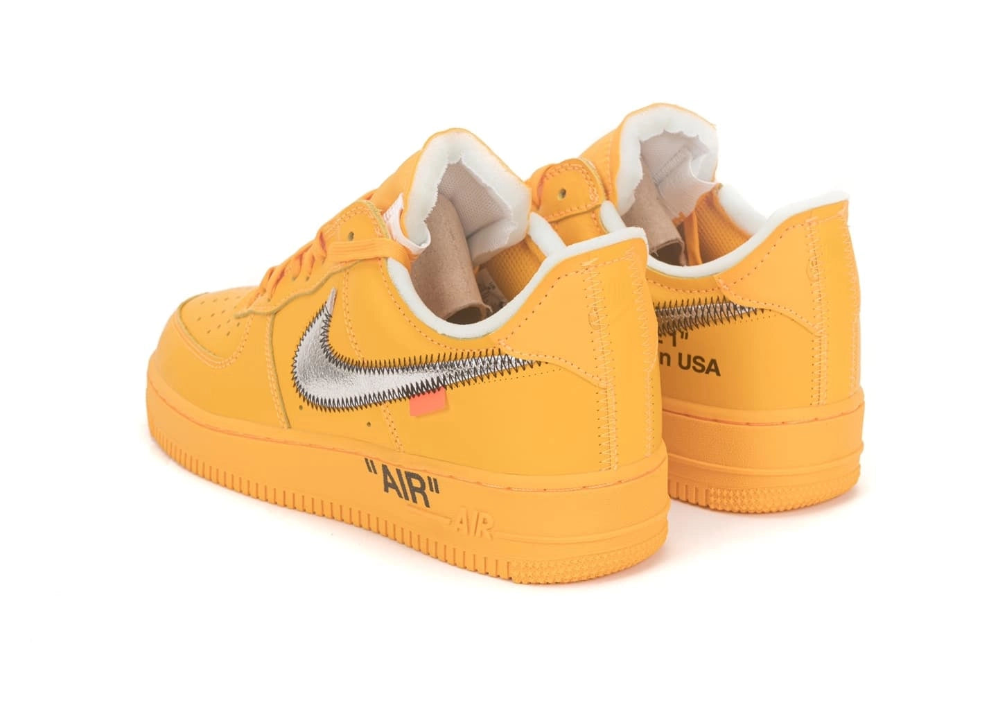AF1 Low OFF-WHITE University Gold Metallic Silver - Sneakerz Club UK